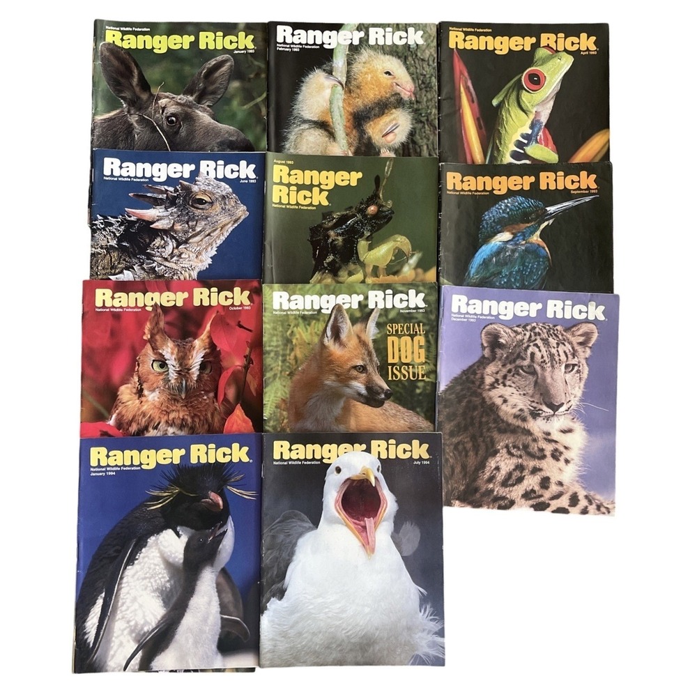 Ranger Rick's Nature Magazine 1993-1994 National Wildlife‎ Kids Vtg Lot Of 11